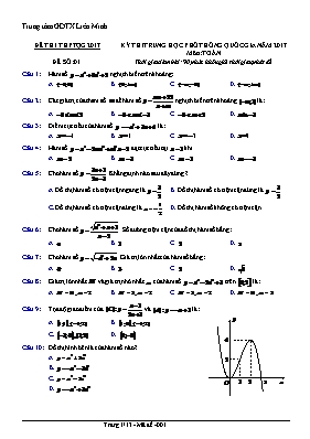 Kỳ thi thử THPT quốc gia Toán 2017 - Mã đề 01 - Trường THPT Liên Minh